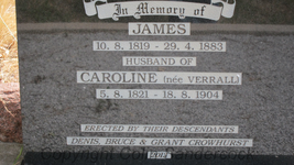 James and Caroline Crowhurst Plaque|James and Caroline Crowhurst Plaque